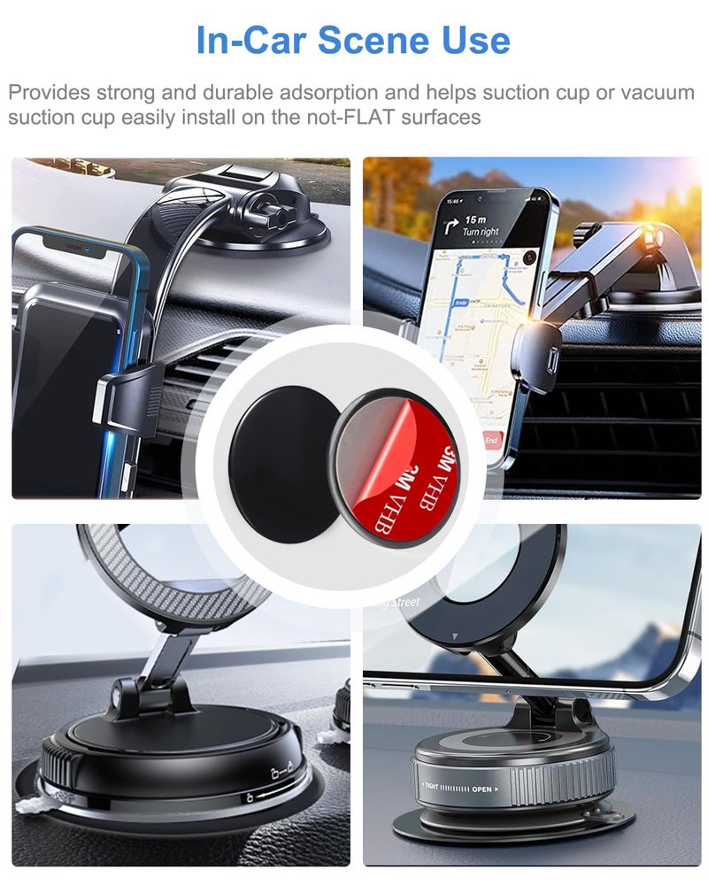 ILKCC Dashboard Pad Mounting Disk for Suction Cup Phone Mount, 3Pcs 3.15" Ultra Sticky Heat-resistant Replacement Disc for Car Dashboard, Vacuum Suction Phone Holder, Dash Mount, GPS Holder Suction Mount - Image 5
