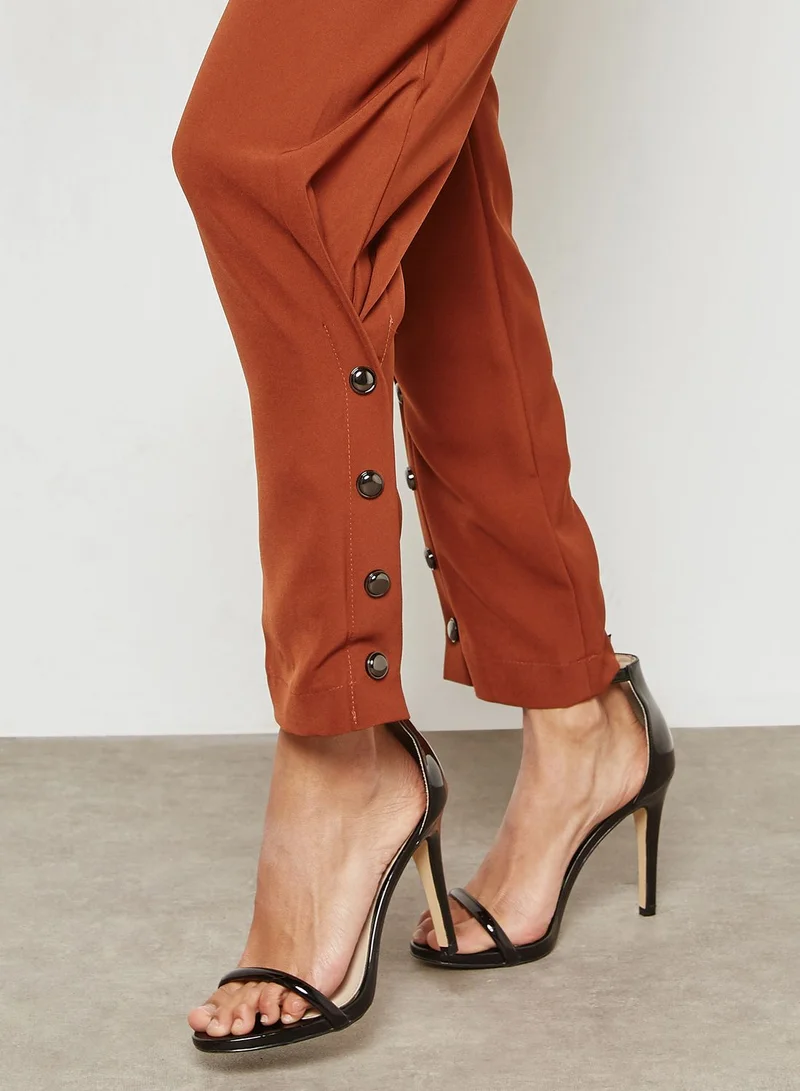 Ginger High Waisted Button Side Pants