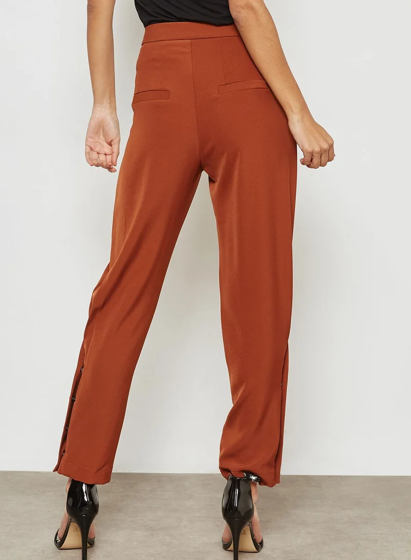 Ginger High Waisted Button Side Pants