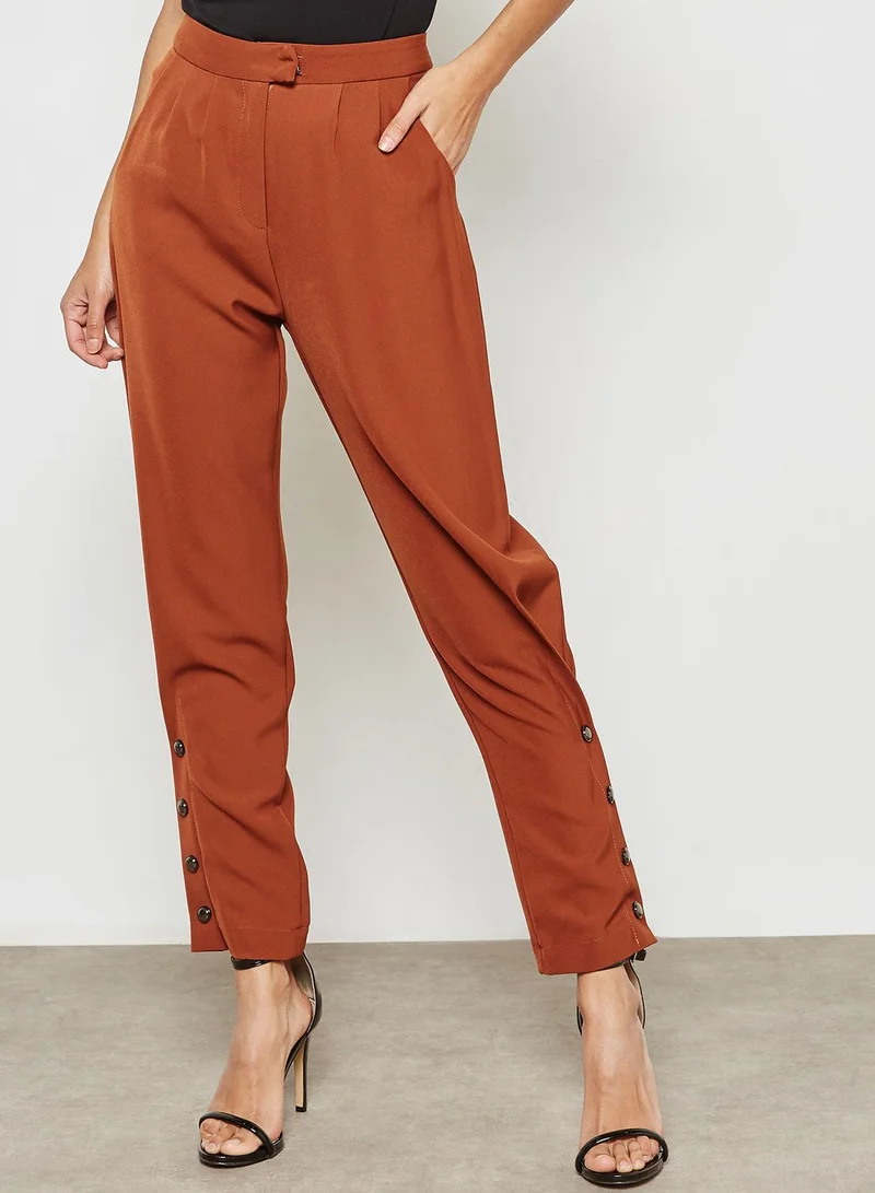 Ginger High Waisted Button Side Pants