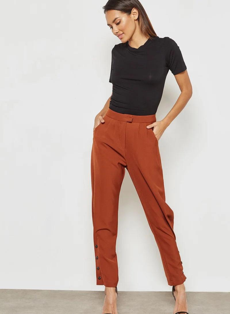 Ginger High Waisted Button Side Pants