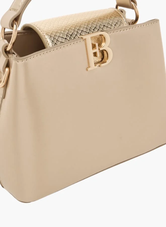Flora Bella By Shoexpress Womens Monogram Crossbody Bag With Zip Closure And Single Handle
