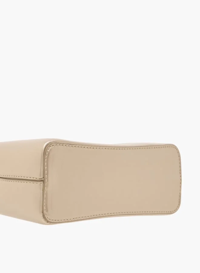Flora Bella By Shoexpress Womens Monogram Crossbody Bag With Zip Closure And Single Handle