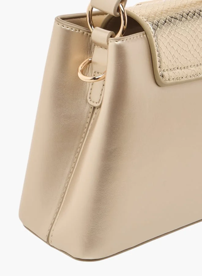 Flora Bella By Shoexpress Womens Monogram Crossbody Bag With Zip Closure And Single Handle