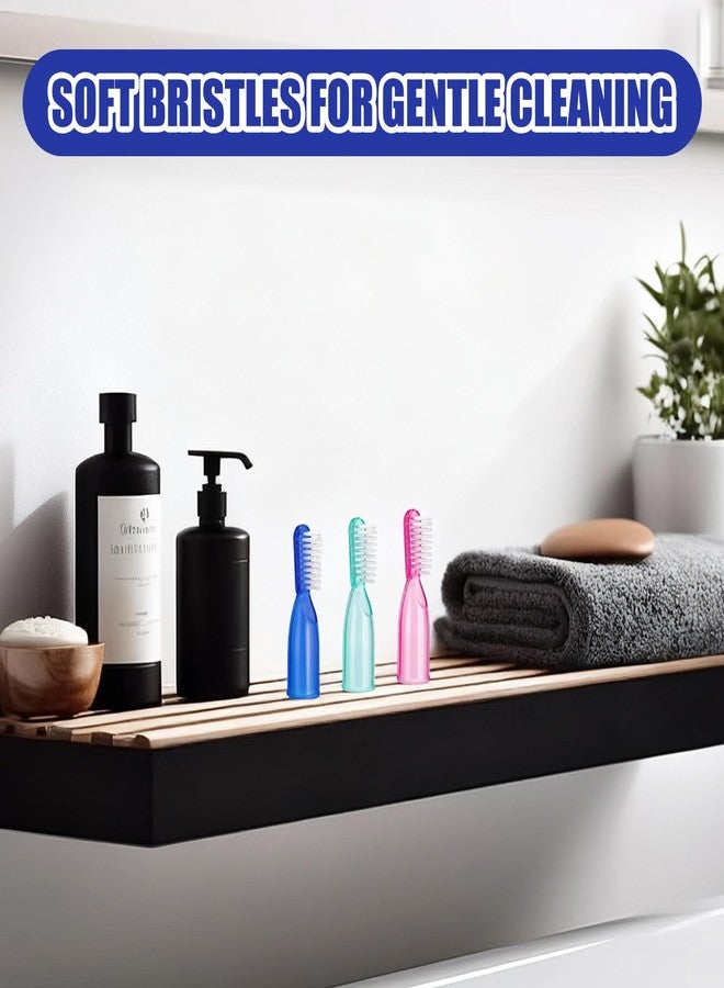Mifoci 100 Pcs Finger Toothbrushes for Prison Bulk Adults Portable Colorful Short Handle Toothbrush Set Mini Oral Cleaning Brush for Travel, Prison and Mental Institutions Safe Use, Pink, Blue, Green - Image 4