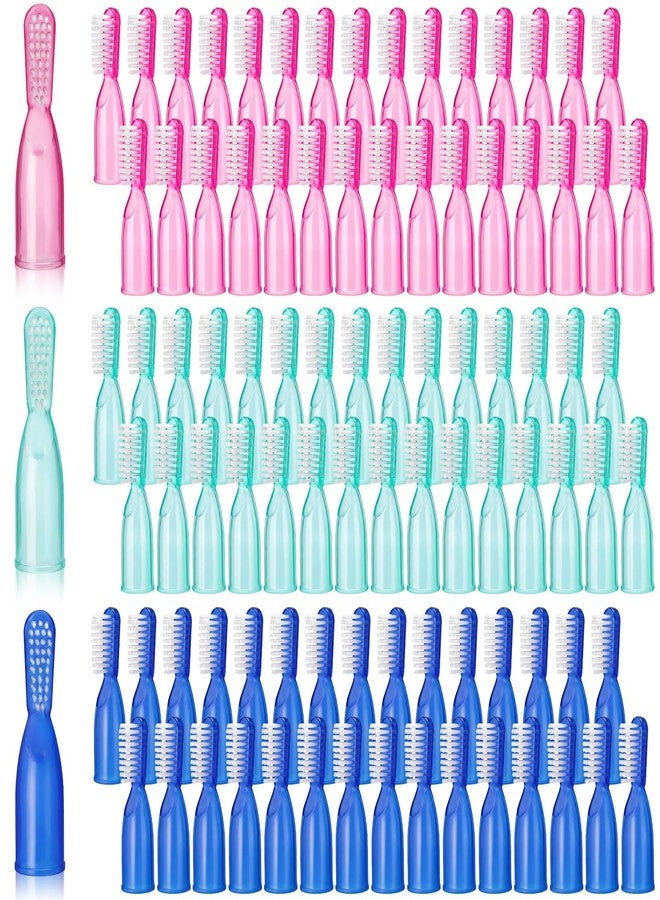 Mifoci 100 Pcs Finger Toothbrushes for Prison Bulk Adults Portable Colorful Short Handle Toothbrush Set Mini Oral Cleaning Brush for Travel, Prison and Mental Institutions Safe Use, Pink, Blue, Green - Image 1