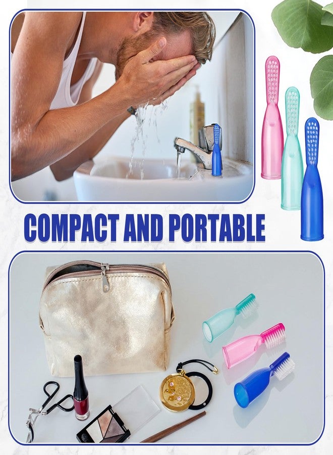Mifoci 100 Pcs Finger Toothbrushes for Prison Bulk Adults Portable Colorful Short Handle Toothbrush Set Mini Oral Cleaning Brush for Travel, Prison and Mental Institutions Safe Use, Pink, Blue, Green - Image 5
