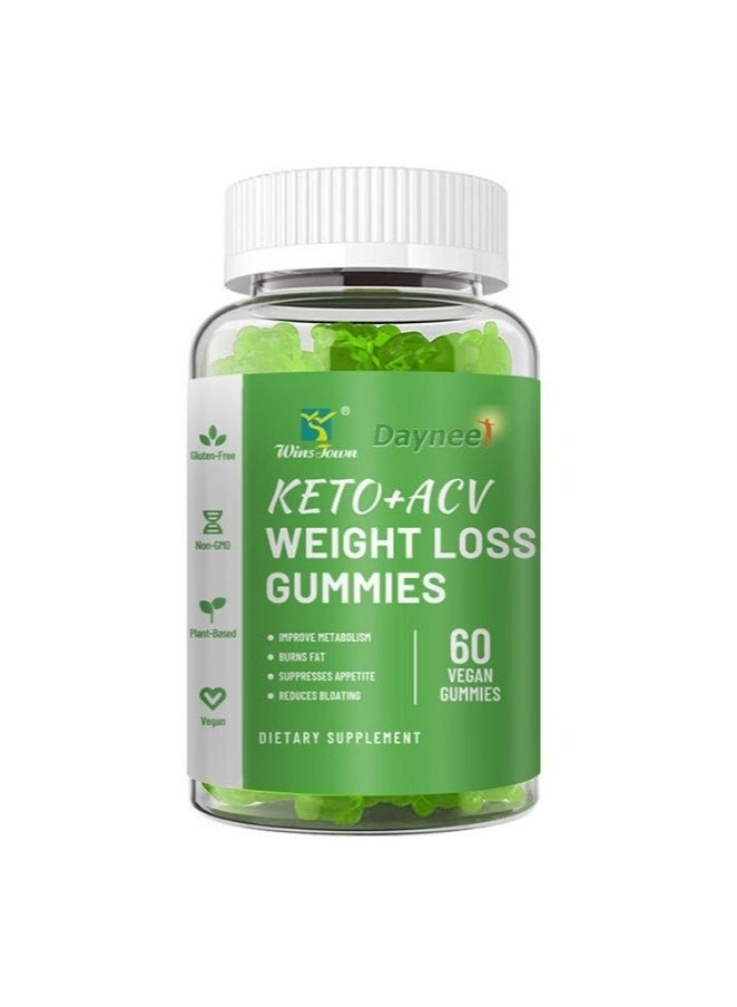 Daynee 60 Vegan Gummies Keto+ACV Weight Loss Gummies，Improve Metabolism Burns FAT，Suppresses Appetite - Image 1