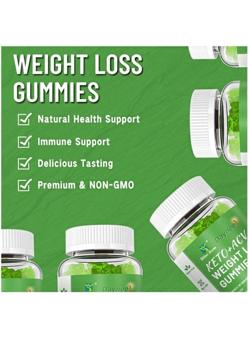 Daynee 60 Vegan Gummies Keto+ACV Weight Loss Gummies，Improve Metabolism Burns FAT，Suppresses Appetite - Image 4