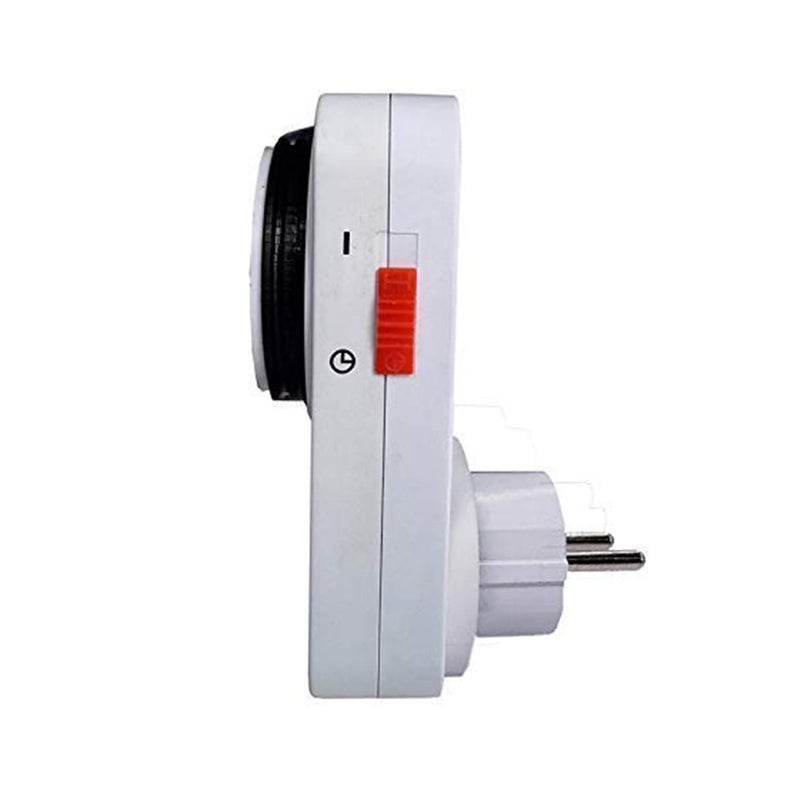 Quick Sense 24-Hour Plug-in Mechanical Timer Switch | Automatic On/Off Switch Timer for Lights, Water Motor, Small Appliances | Energy-Saving Auto Switch with Customizable 30-Minute Intervals ? White - Image 3