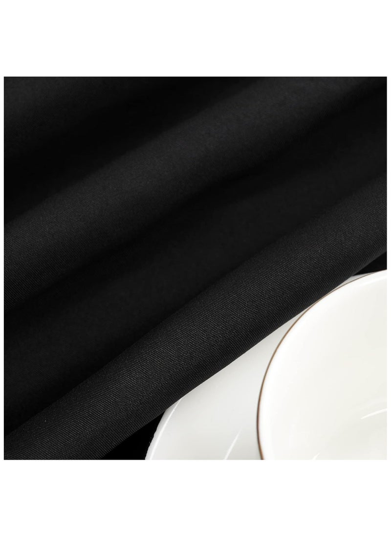 MileMelo Rectangle Table Cloth – Washable Water Resistance Microfiber Tablecloth Decorative Table Cover for Banquet Party Kitchen Dining Room Black  - Image 3