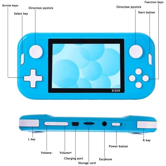 X350 HANDHELD VIDEO GAME CONSOLE BUILT-IN 8600 GAMES CONSOLE 3.5 INCH SCREEN DISPLAY RETRO GAME PLAYER - Image 3