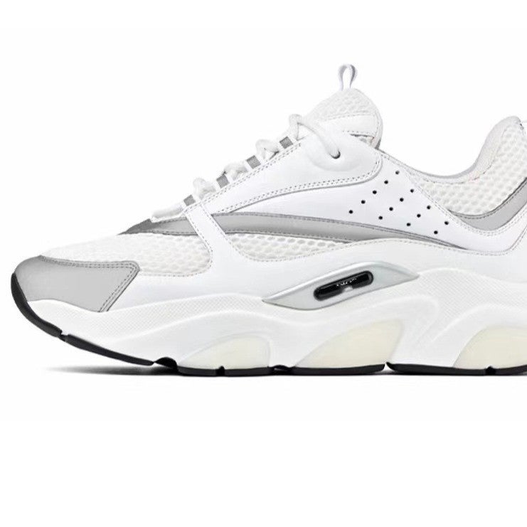 Putian Shoes B2299 Casual Sneakers Versatile Genuine Leather Retro Flat Shoes Outdoor Breathable Mesh Dad Shoes - Image 3