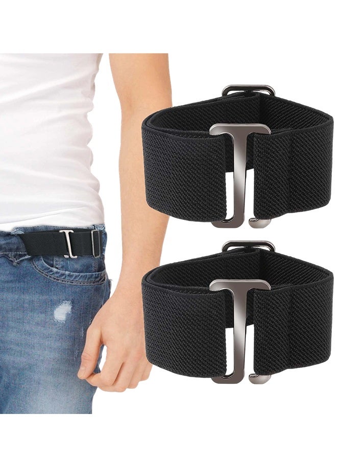 2 Pcs Newly Upgraded No Buckle Elastic Side Belts, 3.0cm Wide Stretch Invisible Waist Belts for Pants, Universal for Men & Women Daily Wear - Image 1