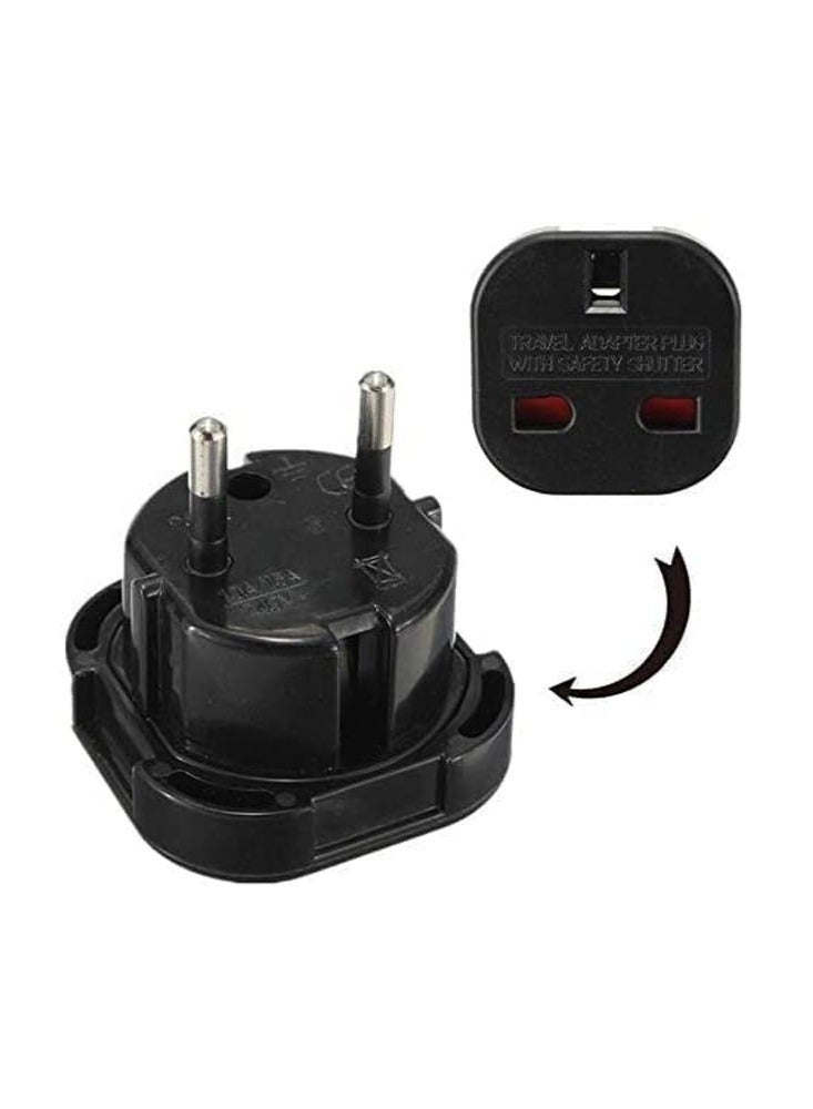 3 Pack EU to UK Plug Adapter, European to UK Travel Power Adapter with Safety Shutter, CEE7/16 Euro Plug to UK Socket Converter 240V for Travel and Home - Image 2