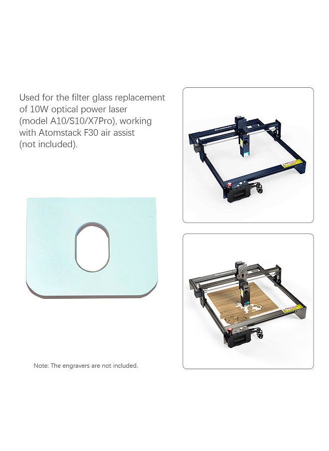 ATOMSTACK - Laser Engraver Filter Glass 2PCS 10W Optical Power Laser Module Replacement Glass for A10/S10/X7 PRO - Image 1