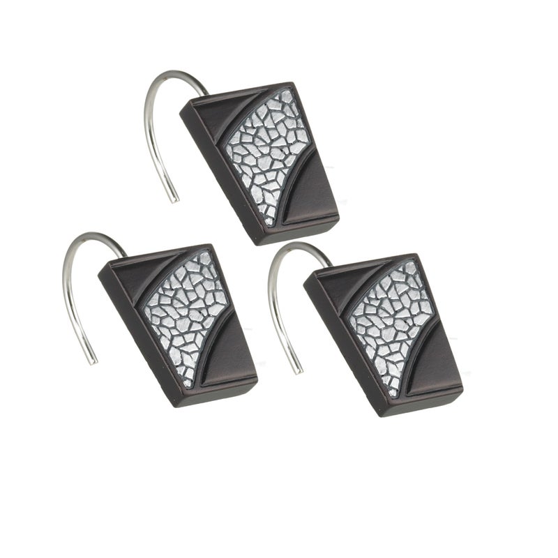 Popular Bath Sinatra Modern Bath Shower Hooks pack of 12 Modern Classic Contemporary Decorative Beautiful Designs Bathroom Decor for Home Luxury Bath Orb