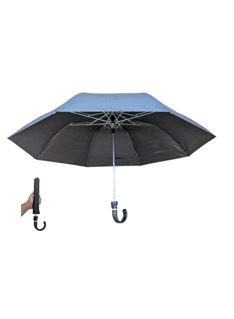 شمسية واقية من الشمس والمطر . قابلة للطي . نظام فتح تلقائي . يد بقبضة عريضة للتحكم فى الامساك - Image 1