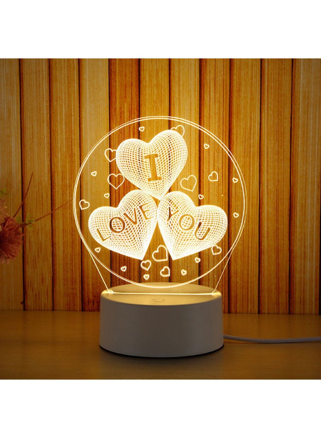 Y&D 3D Usb Table Night Lamp White 10x20centimeter - Image 2