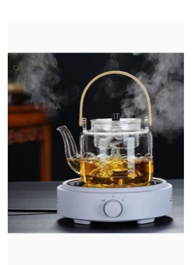 Heat Resistant Glass Teapot Clear Tea Pot with Infuser for Flower Chinese Puer Tea Portable Tea Kettle herbal glass jug 1000ml  - Image 3