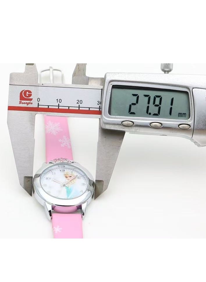 Chirstmas Gift Frozen Elsa and Anna Watch for Children Girls-Blue - Image 3