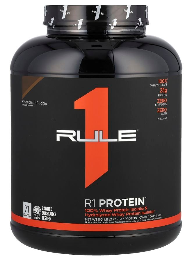 R1 Protein Powder Drink Mix Chocolate Fudge 5.01 lb (2.27 kg)