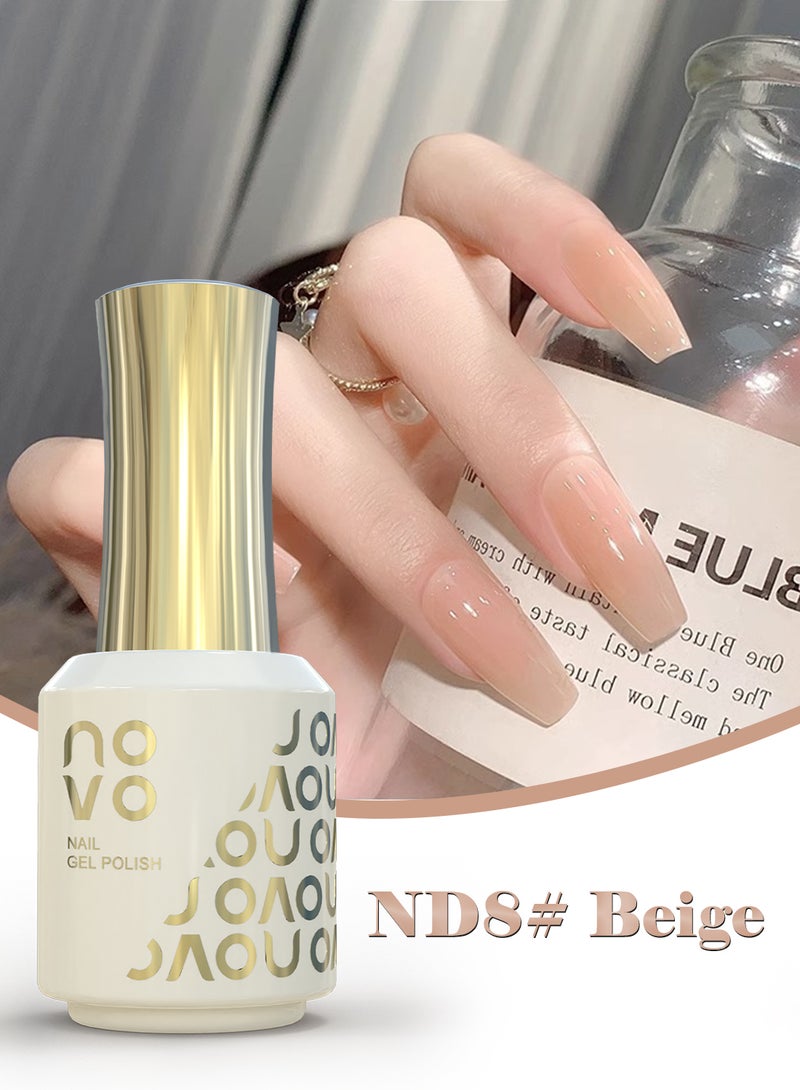 نوفو طلاء أظافر جل 5 في 1، جل أظافر متعدد الوظائف، جل بناء وتقوية الأظافر المعالج بالأشعة فوق البنفسجية وLED، جل أظافر يدوم طويلاً للاستخدام المنزلي - 15 مل - Image 2