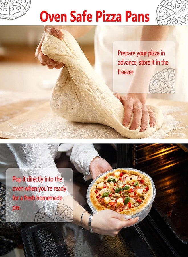 MAXTBEE 12 Inch Aluminum Pizza Pans, Disposable Round Foil Pizza Pan Trays, Oven & Freezer Safe Disposable Pizza Pan for Baking, Serving, Catering & Parties （25 Pack） - Image 3