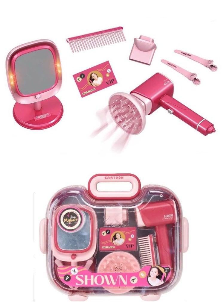 Hair Styling Simulation Playset with Hairdryer and Mirror - Image 1