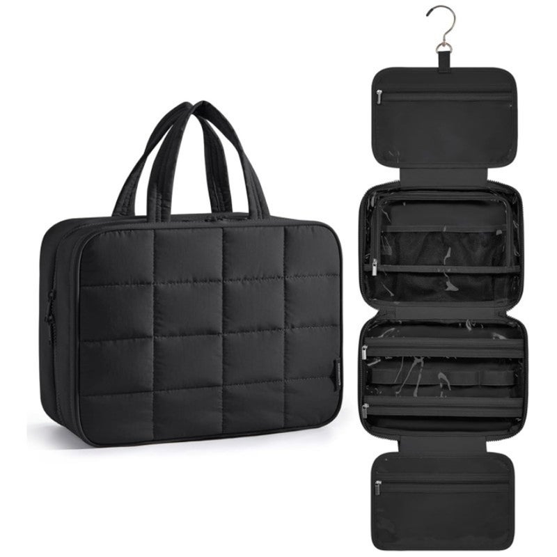 Travel Toiletry Bag with Hook Large-Capacity Travel-Size Toiletry Organizer Portable Cosmetic Case for Women - Image 1