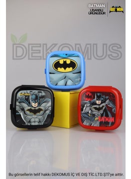 Batman شنطة حضانة مرخصة جديدة، علبة غداء وزجاجة ماء تريتان سعة 500 مل طقم المدرسة  - Image 5
