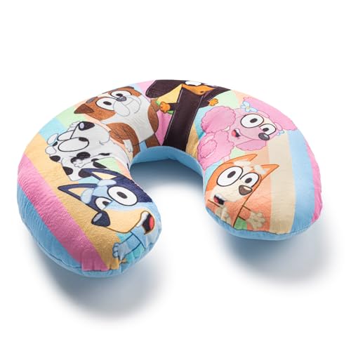 Jay Franco Bluey Kids Travel Neck Pillow - Soft Polyester Support for Car, Airplane & Road Trips - Cute Bluey and Bingo Design - Comfortable Child Neck Support for Ages 3-10 - Image 2