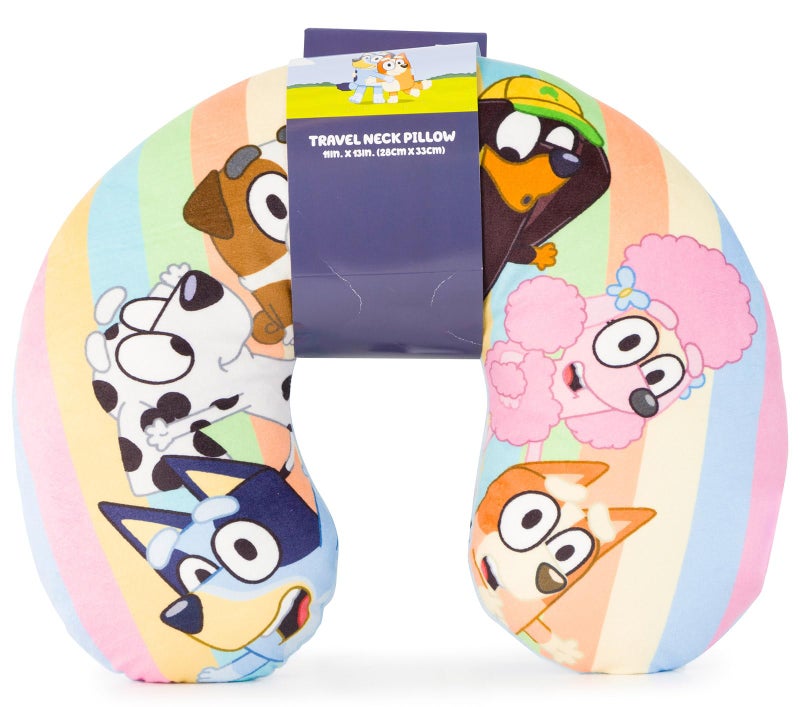 Jay Franco Bluey Kids Travel Neck Pillow - Soft Polyester Support for Car, Airplane & Road Trips - Cute Bluey and Bingo Design - Comfortable Child Neck Support for Ages 3-10 - Image 5
