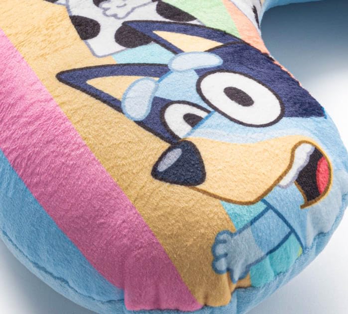 Jay Franco Bluey Kids Travel Neck Pillow - Soft Polyester Support for Car, Airplane & Road Trips - Cute Bluey and Bingo Design - Comfortable Child Neck Support for Ages 3-10 - Image 3