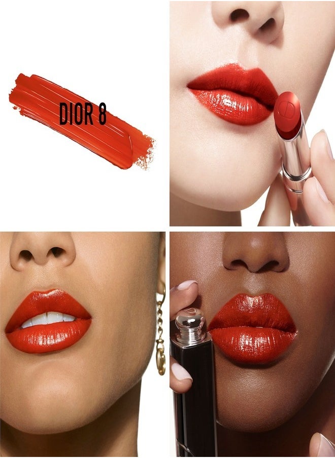 Dior Addict DIOR Addict Shine Lipstick - #8 Dior Red (3.2g)  Hydrating High-Shine Lip Color  - Image 2