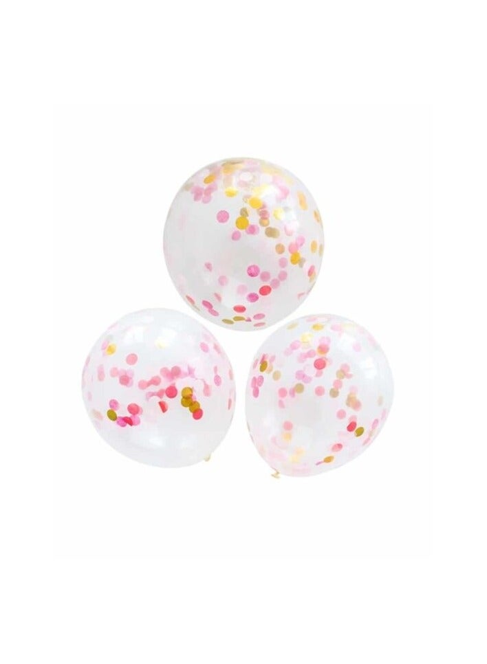 Pink and Gold Confetti Balloon Pack