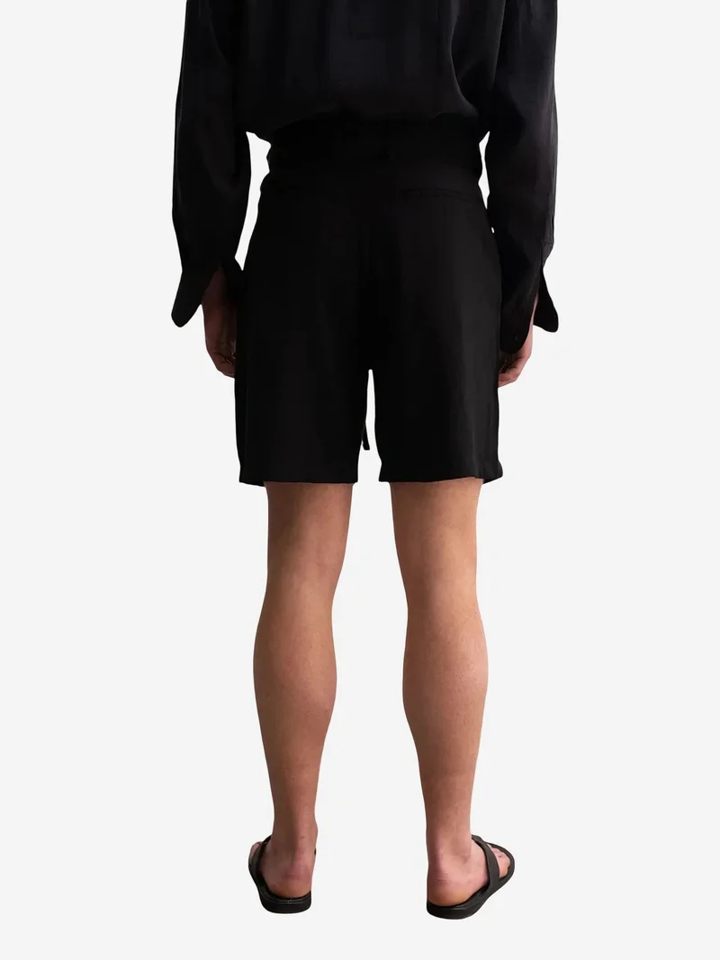 جيستو GIESTO Men's High-Waist Belted Wide-Leg Shorts