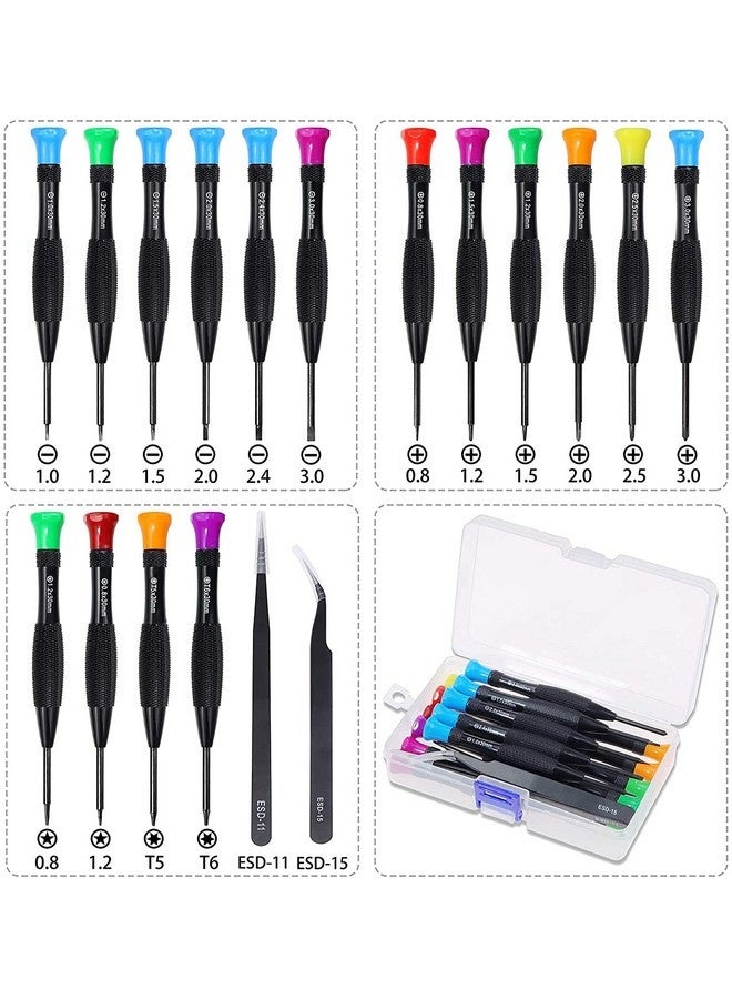 Beauenty 18 Pcs Screwdriver Set Magnetic Small Screwdriver with Slotted Phillips Pentalobe Torx Star Screwdriver Tweezers for Repairing Smartphone Watch Laptop - Image 2