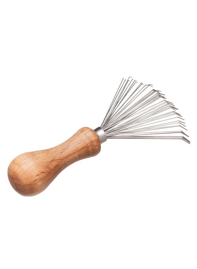 Redecker Wire Comb and Brush Cleaner with Oiled Beechwood Handle, 3-Inches - Image 4