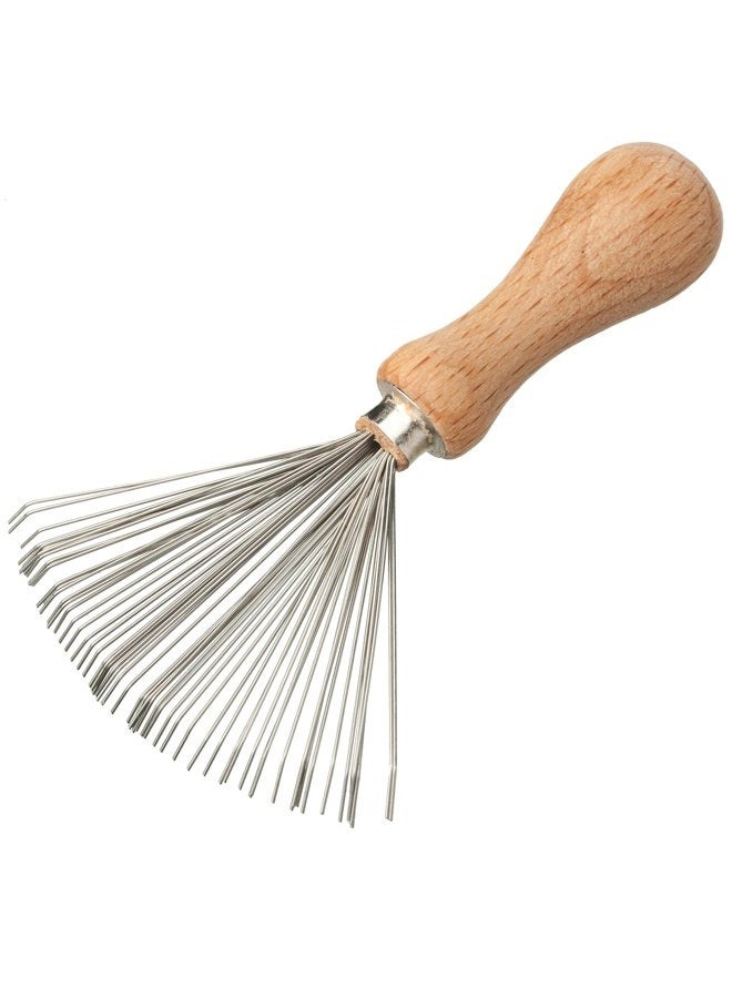 Redecker Wire Comb and Brush Cleaner with Oiled Beechwood Handle, 3-Inches - Image 1