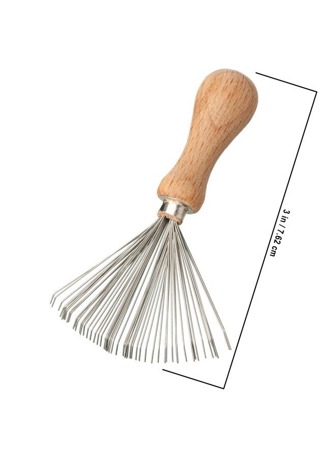 Redecker Wire Comb and Brush Cleaner with Oiled Beechwood Handle, 3-Inches - Image 3