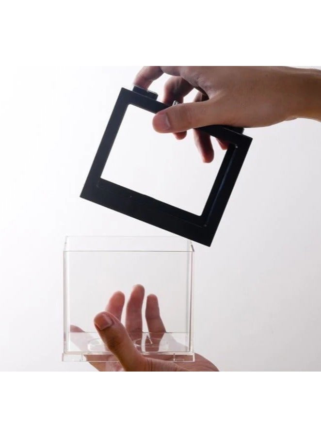 Rubik DIY Mini Betta Fish Tank,Small Transparent Fish Aquarium Stackable Tank, Aquarium Lego Design Block Type (Yellow) - Image 3