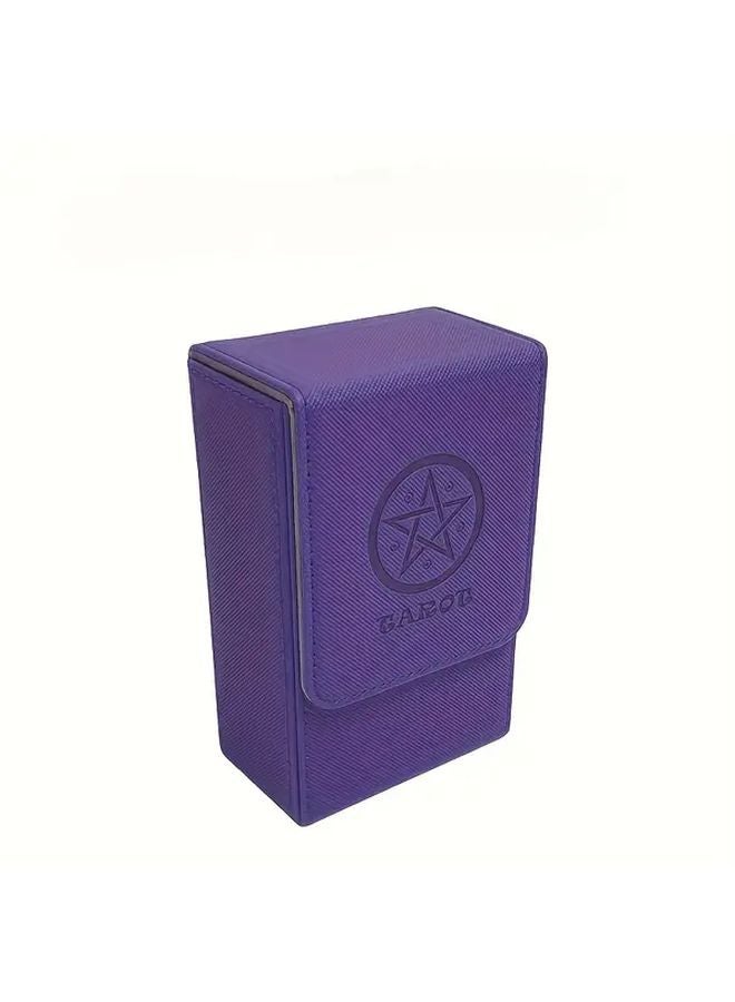 Purple Multifunctional Card Storage Box Compact Organizer For Games Gift - Image 1