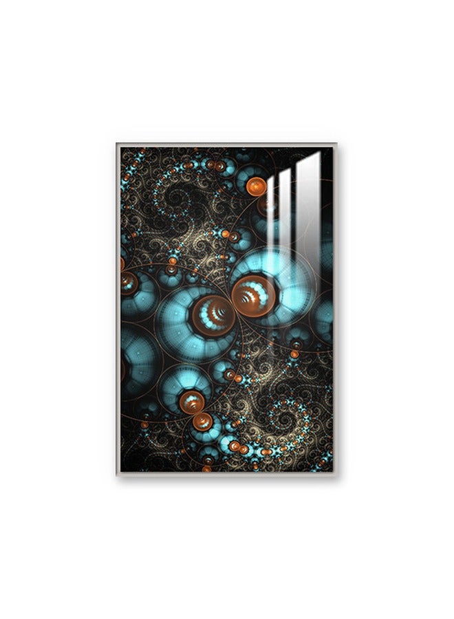 ماركتنا لوحة جدارية120×80سم مع برواز فضي وطبقة اكريلك شفاف بتصميم تجريدي - Image 2