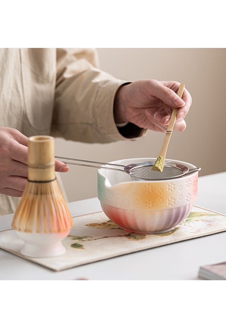 جوي لينك طقم خفاقة ماتشا، طقم شاي ماتشا ياباني، طقم شاي ماتشا ياباني 8 قطع، يشمل وعاء ماتشا، خفاقة ماتشا، مغرفة ماتشا، مغرفة خيزران، حامل خفاقة، مفرش طاولة، مصفاة شاي من الفولاذ المقاوم للصدأ، لتحريك ماتشا أداة ماتشا الخيزران - Image 2