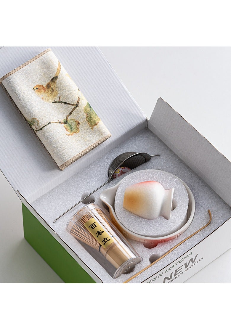 جوي لينك طقم خفاقة ماتشا، طقم شاي ماتشا ياباني، طقم شاي ماتشا ياباني 8 قطع، يشمل وعاء ماتشا، خفاقة ماتشا، مغرفة ماتشا، مغرفة خيزران، حامل خفاقة، مفرش طاولة، مصفاة شاي من الفولاذ المقاوم للصدأ، لتحريك ماتشا أداة ماتشا الخيزران - Image 5