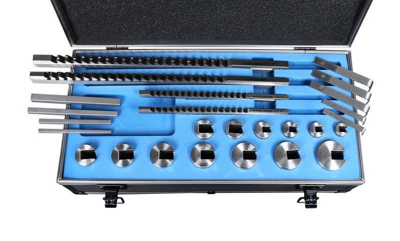 Accusize Industrial Tools No.70 Metric Hss Keyway Broach Set, 4 mm, 5 mm, 6 mm and 8 mm Keyway Size, Style B and C, 5100-0070 - Image 2