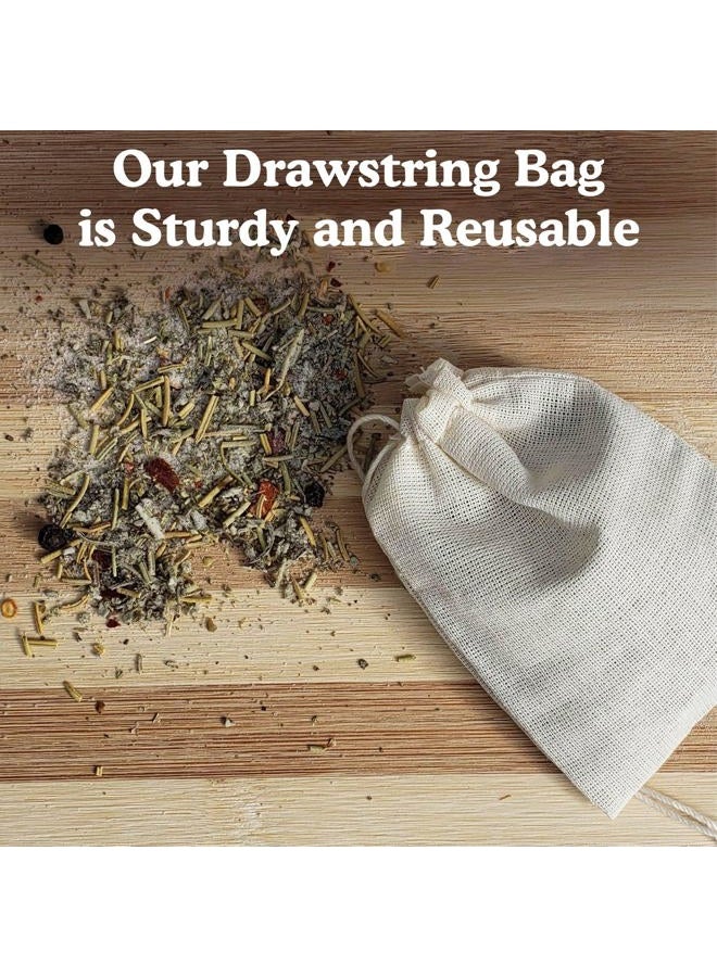 Regency Wraps 100% Cotton All-Natural Drawstring Bag, Pouches for Enclosing Bulk Spices, Tea, Potpourri, Jewelry, Crafting, Wedding Favors, 3" x 4", Pack of 10 - Image 5