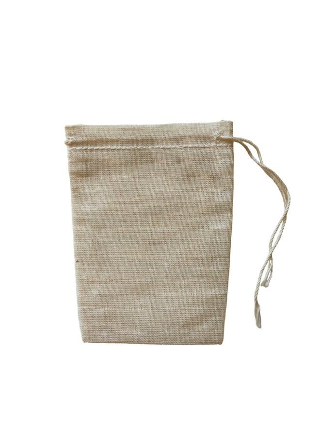 Regency Wraps 100% Cotton All-Natural Drawstring Bag, Pouches for Enclosing Bulk Spices, Tea, Potpourri, Jewelry, Crafting, Wedding Favors, 3" x 4", Pack of 10 - Image 1
