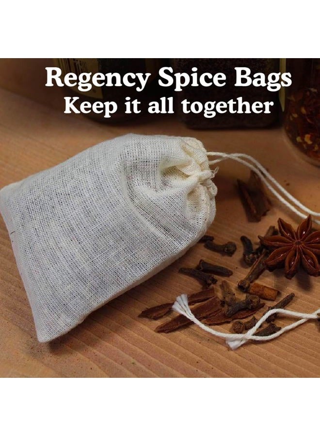 Regency Wraps 100% Cotton All-Natural Drawstring Bag, Pouches for Enclosing Bulk Spices, Tea, Potpourri, Jewelry, Crafting, Wedding Favors, 3" x 4", Pack of 10 - Image 2